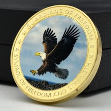 Moeda desafio ouro medalha comemorativa animal águia careca pássaro nacional dos EUA comprar usado  Enviando para Brazil