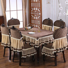 Toalha de mesa europeia saia de mesa sala de jantar capa de cadeira com capas de assento de renda comprar usado  Enviando para Brazil