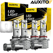 4x AUXITO 9005 9006 LED combo lâmpadas de faróis kit de feixe alto baixo extremamente branco comprar usado  Enviando para Brazil