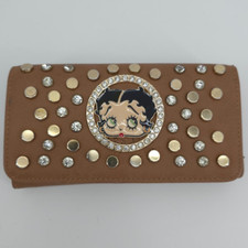 Carteira Betty Boop Biker Studs Bling Strass Marrom comprar usado  Enviando para Brazil