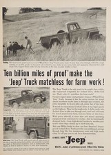 1956 Impressão Anúncio Jeep Quatro Rodas Drive Pickup Trucks Farm Willys Motors Toledo, Ohio comprar usado  Enviando para Brazil