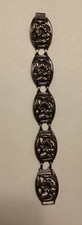 Pulseira painel prata esterlina antiga vintage Art Nouveau Repousse motivo floral comprar usado  Enviando para Brazil
