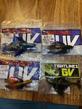 *4* Iscas de pesca de plástico macio para bigodes UV Tightlines. Isca de natação. Craw. Pacote com 3 comprar usado  Enviando para Brazil