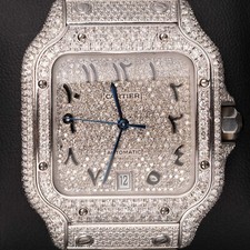 Iced cartier santos for sale  New York