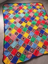 Plaid vintage crochet d'occasion  Luxeuil-les-Bains