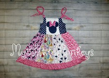 NOVO Vestido Giratório Boutique Minnie Mouse Meninas Sem Mangas  comprar usado  Enviando para Brazil
