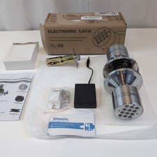 Maçaneta eletrônica de porta YL-99 com teclado, trava de entrada sem chave cetim níquel comprar usado  Enviando para Brazil