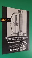 Pubblicità 1972 wilkinson usato  Novellara