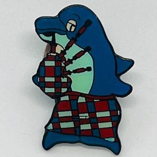 Broche de gaita de foles golfinho brincando tartan distintivo Escócia escocesa lembrança novidade comprar usado  Enviando para Brazil