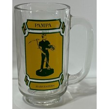 Caneca de Vidro Vintage Pampa High School Harvesters Texas Panhandle Verde Amarelo comprar usado  Enviando para Brazil
