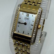 Relógio de quartzo solar Citizen Eco-Drive Stiletto feminino tom dourado diamantes retangular comprar usado  Enviando para Brazil