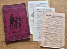 AUTOMATIC KNITTING MACHINES  Original Instruction Book for Home Knitters c.1900 comprar usado  Enviando para Brazil