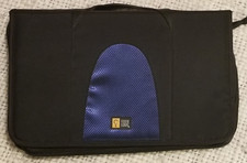 Estojo de transporte Case Logic 40 discos, preto/azul, acolchoado rígido comprar usado  Enviando para Brazil