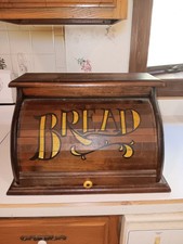roll top wooden bread box for sale  Plainfield