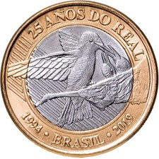 Brasil | 1 moeda real | Beija-flor | Km:734 | 2019, usado comprar usado  Enviando para Brazil