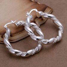 Brinco feminino círculo feminino prata 925 moda casamento joias E156 comprar usado  Enviando para Brazil