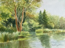 Aquarellbild riginal 32x24 gebraucht kaufen  Heidelberg
