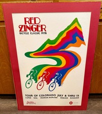 Grande 978 Bicicleta Zinger Vermelha Clássica Coors Ciclismo Fosco Pôster Pedregulho, CO comprar usado  Enviando para Brazil