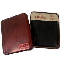 Carteira preta masculina Levi's RFID proteção contra roubo de identidade costurada comprar usado  Enviando para Brazil