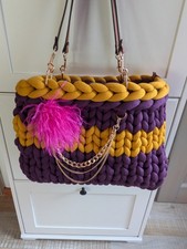 Handtasche grobstrick handarbe gebraucht kaufen  Huglfing