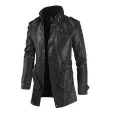Casaco masculino Street Windbreaker roupas de couro jaqueta grossa lã masculino novo comprar usado  Enviando para Brazil