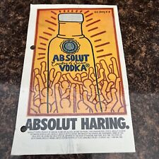 Vintage Absoluto Vodka KEITH HARING 1980s anúncio de revista de arte de moda OFICIAL comprar usado  Enviando para Brazil