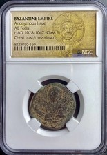 Moeda antiga Jesus Cristo Rei dos Reis bizantina com certificação NGC 1028-1042 DC comprar usado  Enviando para Brazil