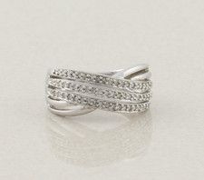 Anel cruzado de prata esterlina com diamante de 1/8 quilate tamanho 7 1/4 comprar usado Anel cruzado de prata esterlina com diamante de 1/8 quilate tamanho 7 1/4 comprar usado  Enviando para Brazil