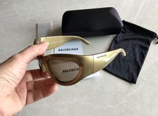 ÓCULOS DE SOL OVAL DOURADO OVAL OLHO DE GATO OVAL BALENCIAGA tamanho grande autêntico US$ 650 unissex comprar usado ÓCULOS DE SOL OVAL DOURADO OVAL OLHO DE GATO OVAL BALENCIAGA tamanho grande autêntico US$ 650 unissex comprar usado  Enviando para Brazil