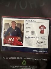 Signed paul scholes for sale  MANCHESTER