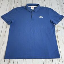 Camisa polo masculina manga curta logotipo crocodilo branco vivo Lacoste tamanho 5 azul comprar usado  Enviando para Brazil