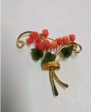 Brosche jade koralle gebraucht kaufen  Leipzig