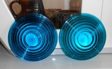 2 LENTES VINTAGE CORNING BLUE RAILROAD LANTERNA INTERRUPTOR LÂMPADA 5 1/2" x 1/2" FID 1935 comprar usado  Enviando para Brazil
