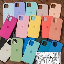 Liquid Silikon Hülle For iPhone 16 15 14 13 12 Pro Max Plus Logo Case Taschen comprar usado  Enviando para Brazil