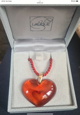 Red glass heart for sale  PETERBOROUGH