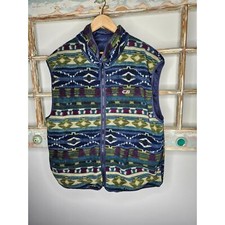 Colete masculino vintage anos 90 asteca reversível esqui neve inverno tamanho XL comprar usado  Enviando para Brazil