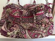 Bolsa de viagem Vera Bradley Weekender colcha floral rosa paisley grande 21x18” comprar usado  Enviando para Brazil