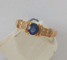 Ring saphir diamanten gebraucht kaufen  Neustadt an der Weinstraße