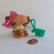 Autêntico Littlest Pet Shop UE Exclusivo Laranja Marrom Pug Cachorro Olhos Teal #1632, usado comprar usado  Enviando para Brazil
