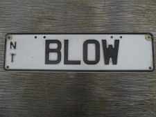 Usado, Placa de licença preta 2013 Northern Territory slimline personalizada BLOW comprar usado  Enviando para Brazil