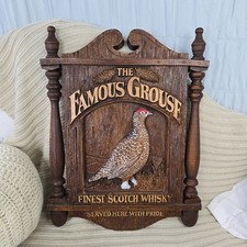 Placa de anúncio de bar de uísque escocês The Famous Grouse Finest comprar usado Placa de anúncio de bar de uísque escocês The Famous Grouse Finest comprar usado  Enviando para Brazil