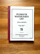 Plymouth master parts for sale  Roseville