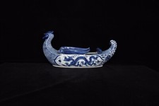 Barco Phoenix 7,8"" Ming Dynasty Xuande azul branco porcelana padrão dragão comprar usado  Enviando para Brazil