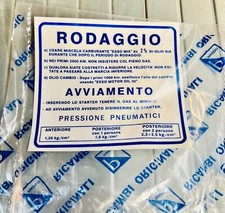 Targhetta blu rodaggio usato  Bientina