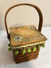 Wooden basket hinged for sale  Longwood