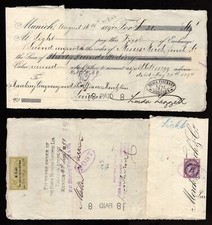 1894 Alemanha e Reino Unido duplo franquia fiscal em cheque comprar usado  Enviando para Brazil