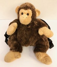 Usado, Mochila de viagem Fiesta marrom macaco 15" bolsa de pelúcia com zíper bolsa tote chimpanzé comprar usado  Enviando para Brazil