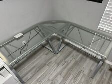 Shaped glass desk for sale  Erie