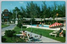 Rainbow Lodge Motel 1969 piscina paraguas San Petersburgo Florida postal E29 segunda mano  Embacar hacia Argentina