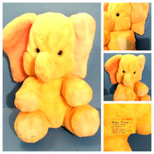 Boneca bebê de pelúcia vintage 1983 12" elefante Dakin Baby Things chocalho amarelo recheado comprar usado  Enviando para Brazil